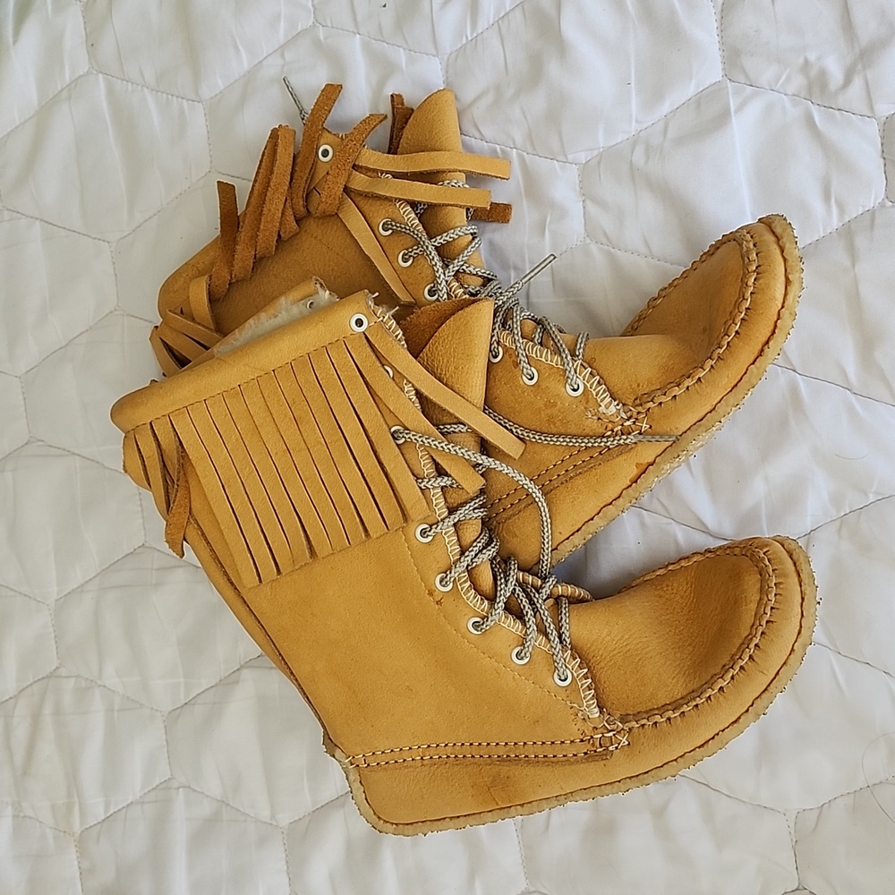 Native American leather boots